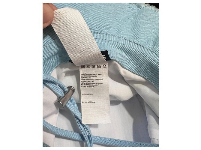 Jacquemus Bucket Hat aus hellblauer Baumwolle - Ansicht 7