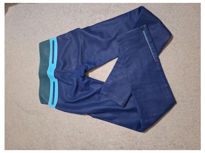 Lederhose Tommy Hilfiger Collection Blau Grün - Ansicht 4