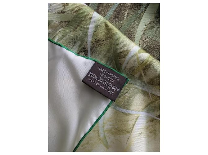 Hermès Sciarpa in seta Hermes Panthera Pardus 140 GM Sciarpa da Robert Dallet Marrone Nero Beige Verde - vista 9