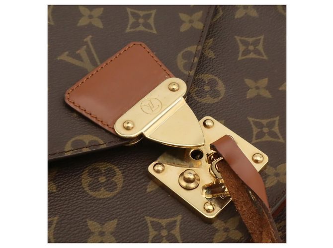 Borsa Louis Vuitton Monogram Monceau 28 Marrone Monogramma - vista 10