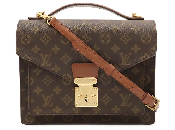 Borsa Louis Vuitton Monogram Monceau 28 Marrone Monogramma - vista 2