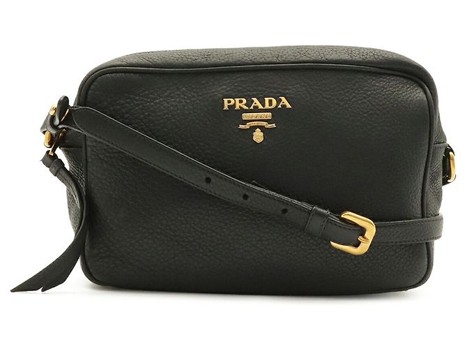 Borsa a tracolla Pochette Prada Vitello Daino Nero - vista 2