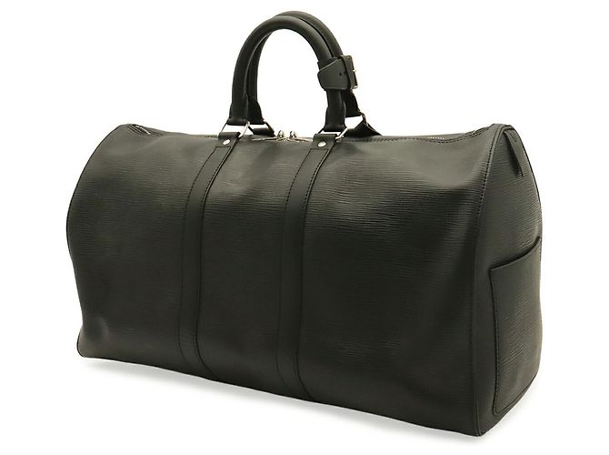 Louis Vuitton Epi Keepall 45 Boston Bag Nero Bianco - vista 3