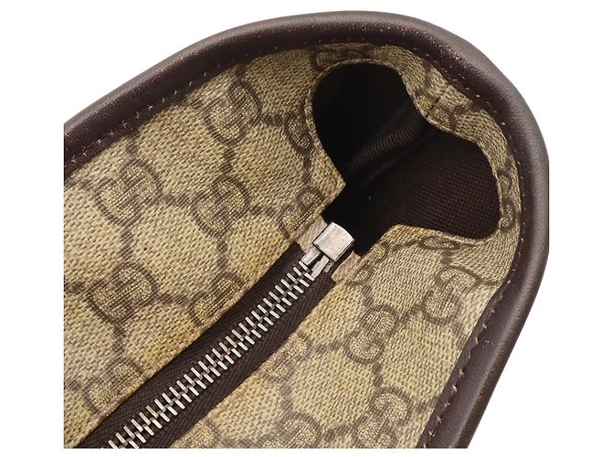 Borsa Tote Gucci GG Supreme Plus Beige Cachi Marrone scuro - vista 8