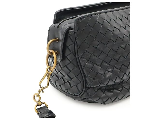 Borsa a Spalla/Pochette Bottega Veneta Intrecciato Nero - vista 5