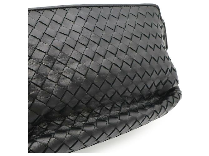 Borsa a Spalla/Pochette Bottega Veneta Intrecciato Nero - vista 9