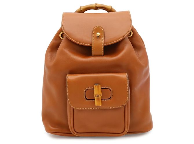 Mini zaino Gucci Bamboo Marrone - vista 2