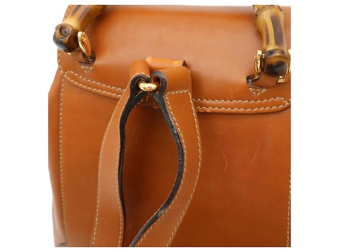 Mini zaino Gucci Bamboo Marrone - vista 5