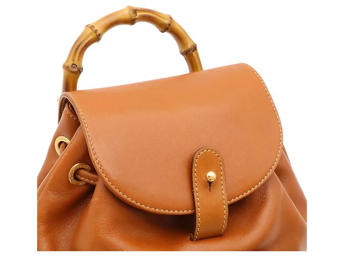 Mini zaino Gucci Bamboo Marrone - vista 9
