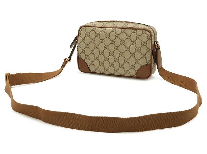 Borsa a tracolla Gucci GG Emblem Marrone - vista 3