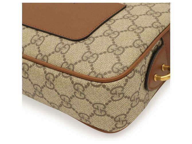 Borsa a tracolla Gucci GG Emblem Marrone - vista 4