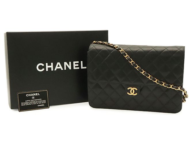 Borsa a tracolla Chanel Matelassé Coco Mark Chain Nero - vista 10