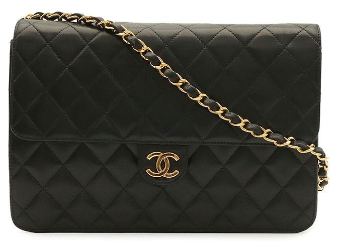 Borsa a tracolla Chanel Matelassé Coco Mark Chain Nero - vista 2
