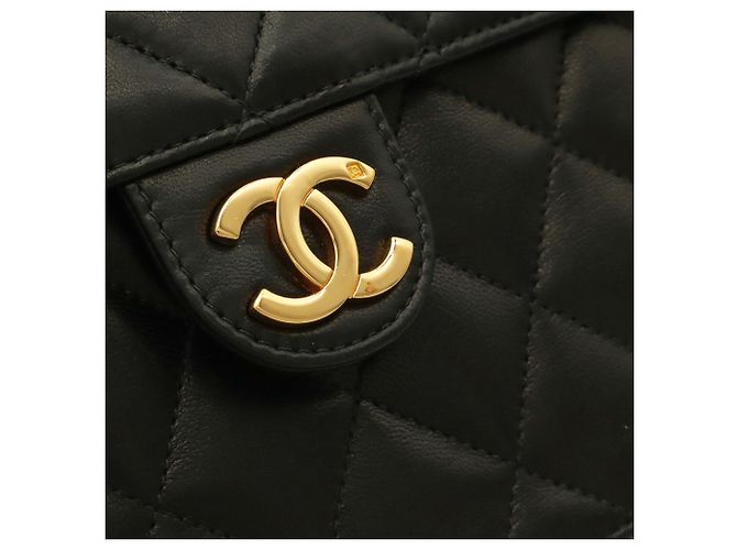 Borsa a tracolla Chanel Matelassé Coco Mark Chain Nero - vista 6