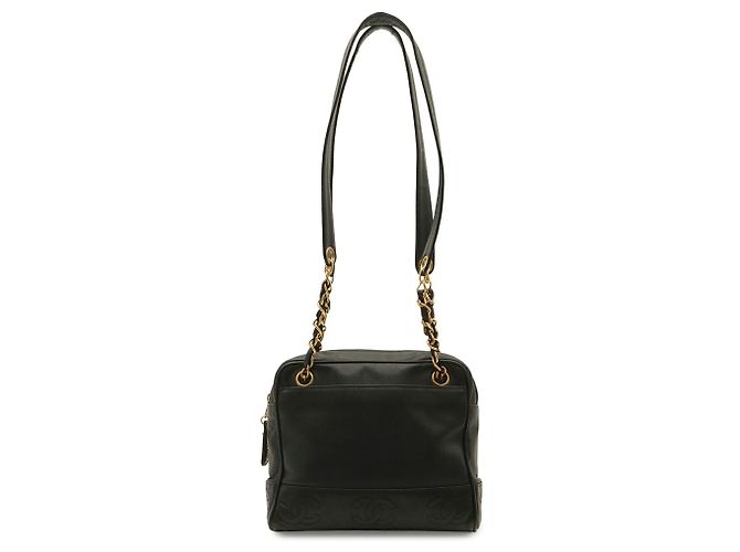 Chanel Triple Coco Mark Tote Bag Schwarz - Ansicht 2