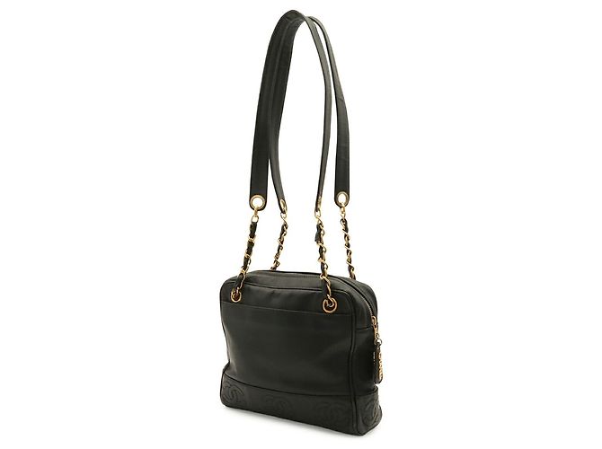 Chanel Triple Coco Mark Tote Bag Schwarz - Ansicht 3