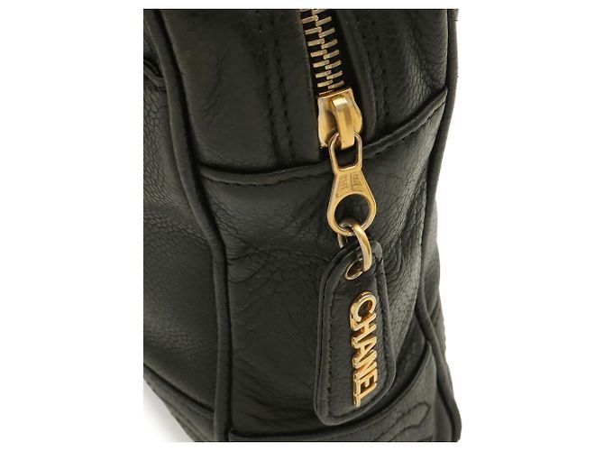Chanel Triple Coco Mark Tote Bag Schwarz - Ansicht 6