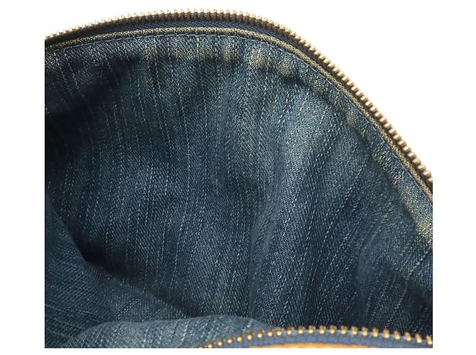 Borsa a tracolla Louis Vuitton Monogram Denim Baggy PM Blu Monogramma - vista 10