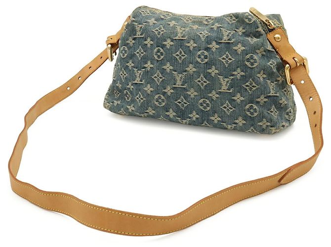 Borsa a tracolla Louis Vuitton Monogram Denim Baggy PM Blu Monogramma - vista 3