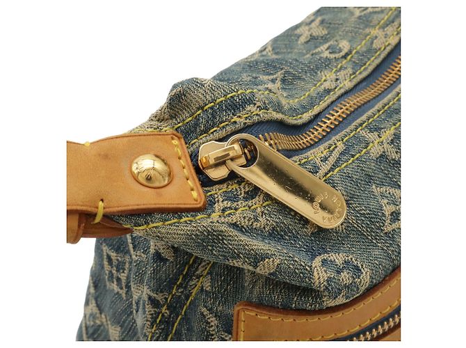 Borsa a tracolla Louis Vuitton Monogram Denim Baggy PM Blu Monogramma - vista 7