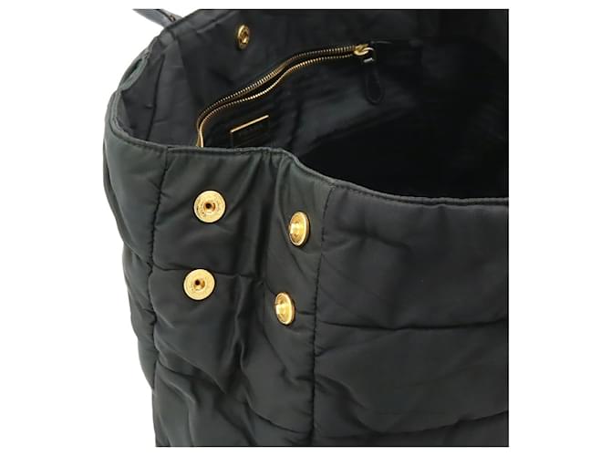 Bolso Tote Prada Triangle Negro Blanco - vista 7