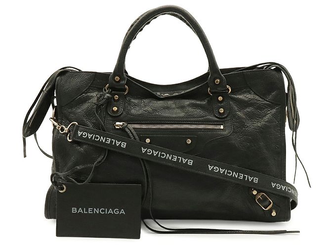 Borsa Balenciaga Classic City Nero - vista 2