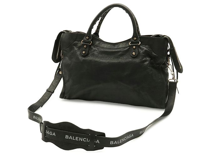Borsa Balenciaga Classic City Nero - vista 3