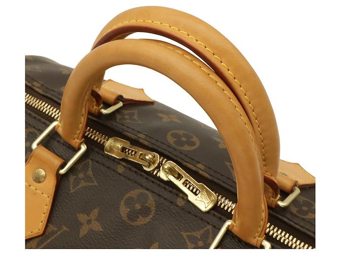 Bolso Louis Vuitton Monogram Speedy Bandoulière 30 Castaño Blanco Monograma - vista 5
