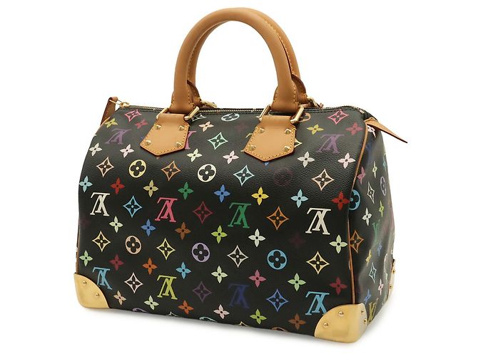 Bolso Louis Vuitton Monogram Multicolor Speedy 30 Negro Monograma - vista 3
