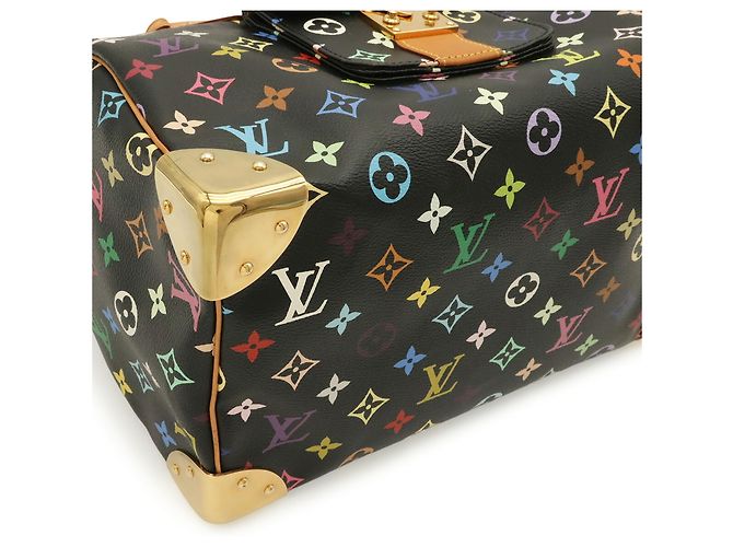Bolso Louis Vuitton Monogram Multicolor Speedy 30 Negro Monograma - vista 4