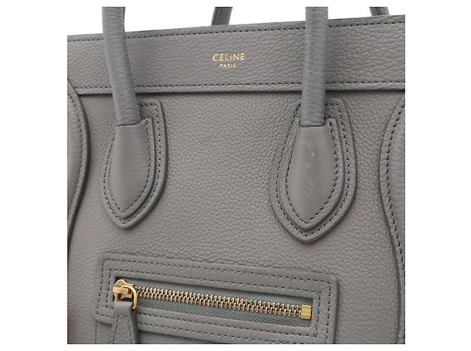 Céline Borsa Celine Luggage Nano Shopper Marrone Nero - vista 10