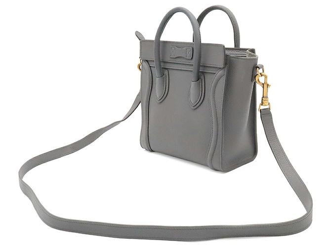 Céline Borsa Celine Luggage Nano Shopper Marrone Nero - vista 3