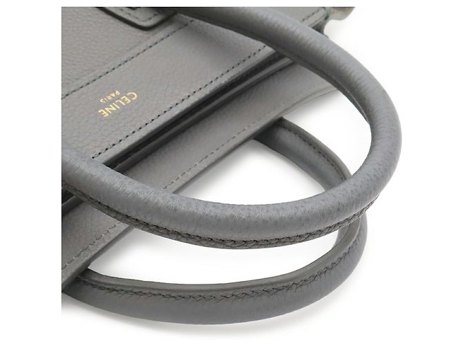 Céline Borsa Celine Luggage Nano Shopper Marrone Nero - vista 5
