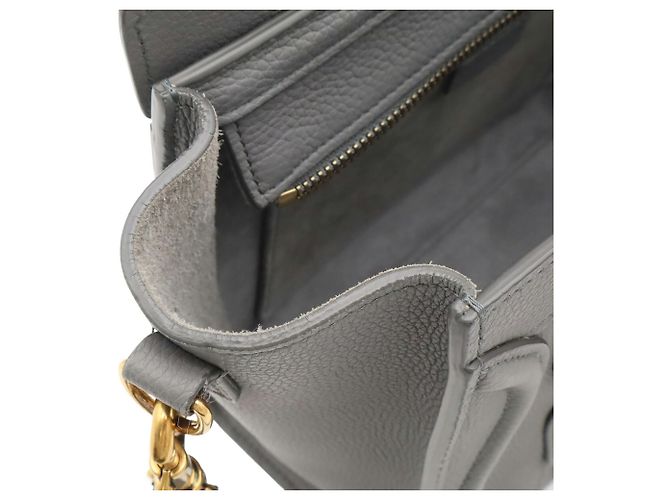 Céline Borsa Celine Luggage Nano Shopper Marrone Nero - vista 8