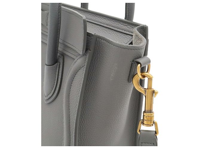 Céline Borsa Celine Luggage Nano Shopper Marrone Nero - vista 9