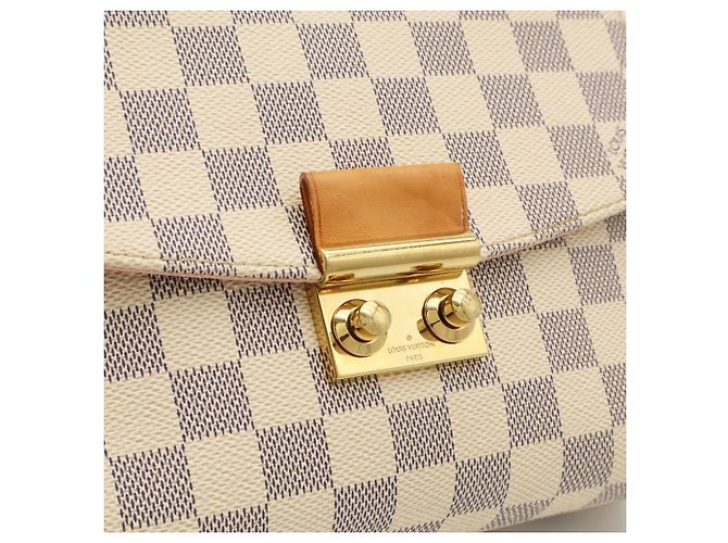 Borsa a mano/Borsa a tracolla Louis Vuitton Damier Azur Croisette Crudo Giallo - vista 10