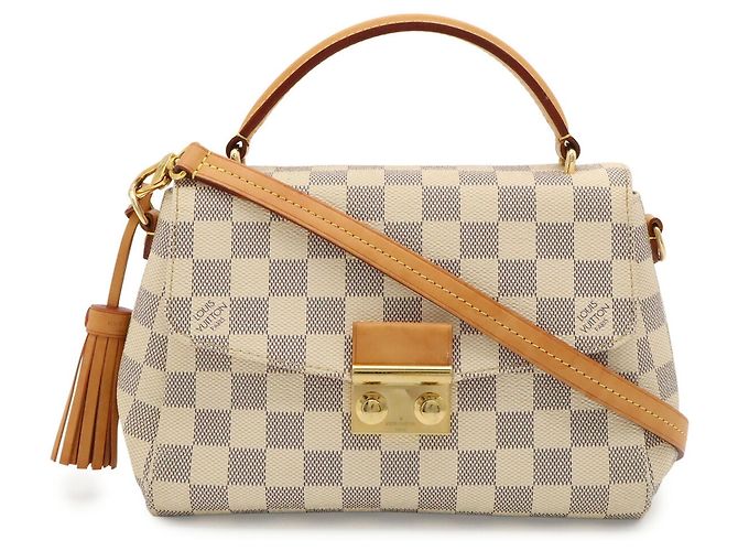 Borsa a mano/Borsa a tracolla Louis Vuitton Damier Azur Croisette Crudo Giallo - vista 2