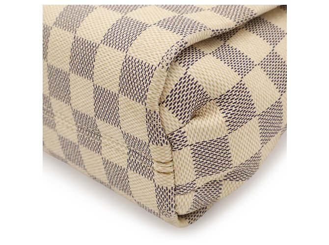 Borsa a mano/Borsa a tracolla Louis Vuitton Damier Azur Croisette Crudo Giallo - vista 4