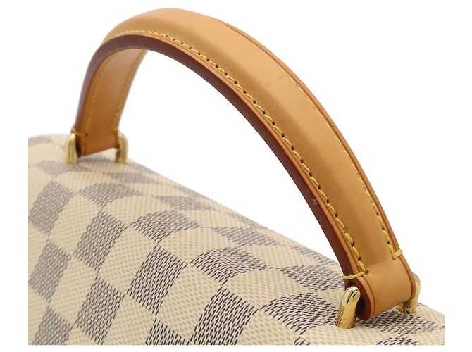 Borsa a mano/Borsa a tracolla Louis Vuitton Damier Azur Croisette Crudo Giallo - vista 5