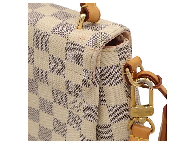 Borsa a mano/Borsa a tracolla Louis Vuitton Damier Azur Croisette Crudo Giallo - vista 6
