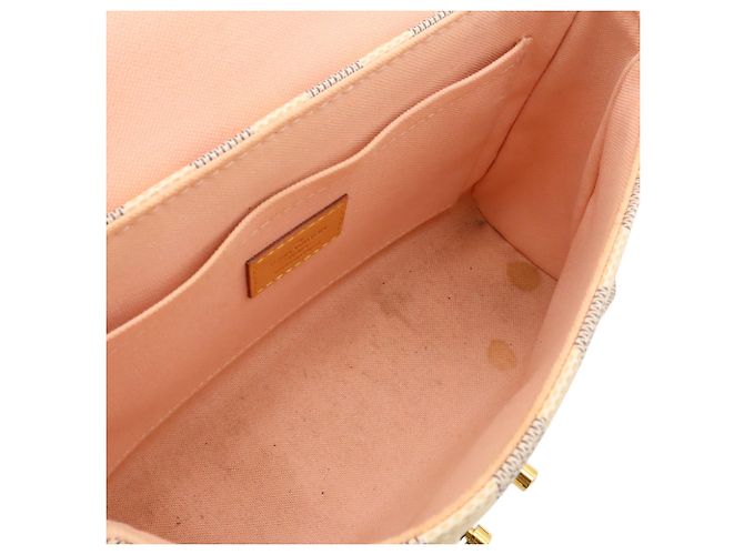 Borsa a mano/Borsa a tracolla Louis Vuitton Damier Azur Croisette Crudo Giallo - vista 9