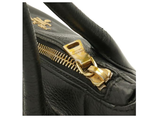 Borsa Tote Prada in pelle morbida Vitello Daino Nero - vista 7