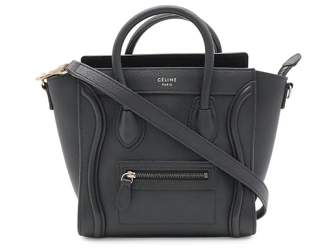 Céline Borsa Celine Luggage Nano Shopper Nero - vista 2