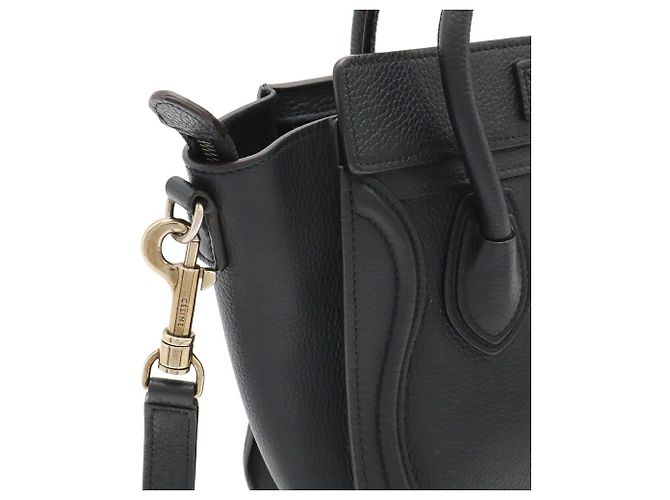 Céline Borsa Celine Luggage Nano Shopper Nero - vista 5