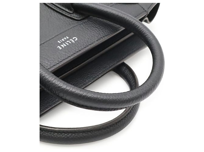 Céline Borsa Celine Luggage Nano Shopper Nero - vista 7