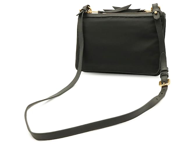 Clutch e borsa a tracolla in nylon Prada Nero - vista 3
