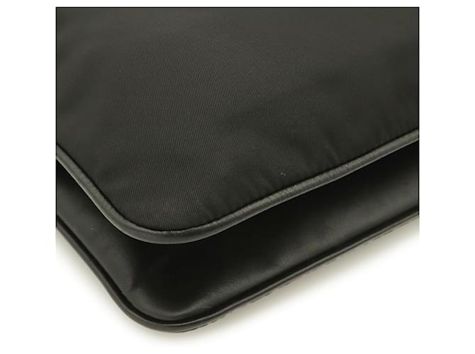 Clutch e borsa a tracolla in nylon Prada Nero - vista 4