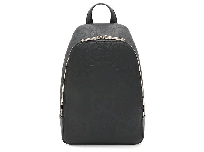 Borsa a tracolla GUCCI Jumbo GG in pelle nera Nero - vista 2