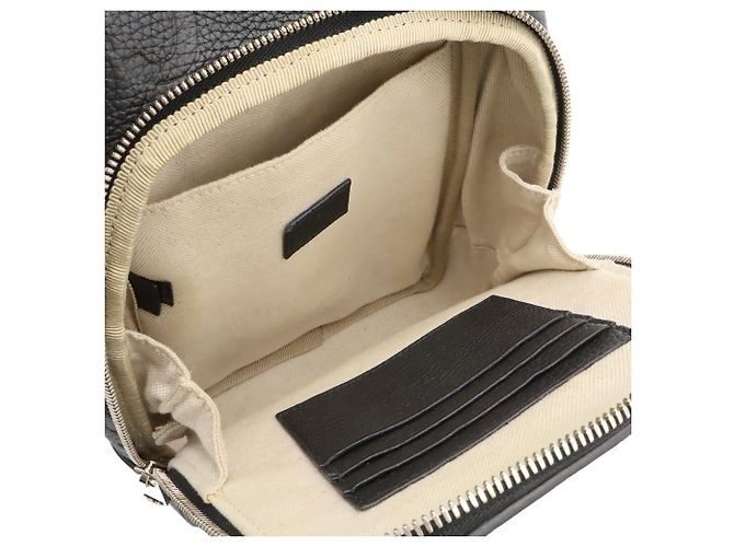 Borsa a tracolla GUCCI Jumbo GG in pelle nera Nero - vista 9