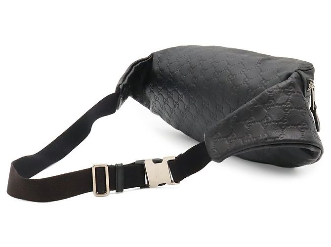 Pochette de taille Guccissima Gucci Noir Blanc - vue 3